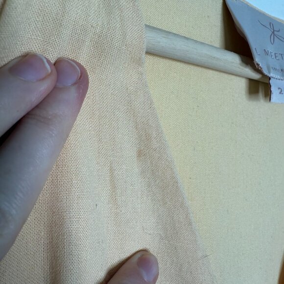 Gal Meets Glam | Vanessa Button-Down Linen Blend Dress in Butter Yellow - 2 - Picture 10 of 10